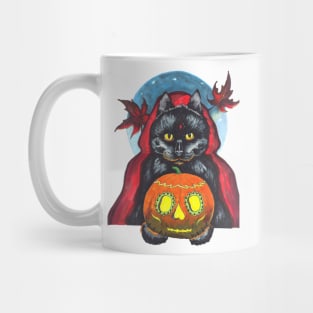 The Lucky Black Cat of Autumn Mug